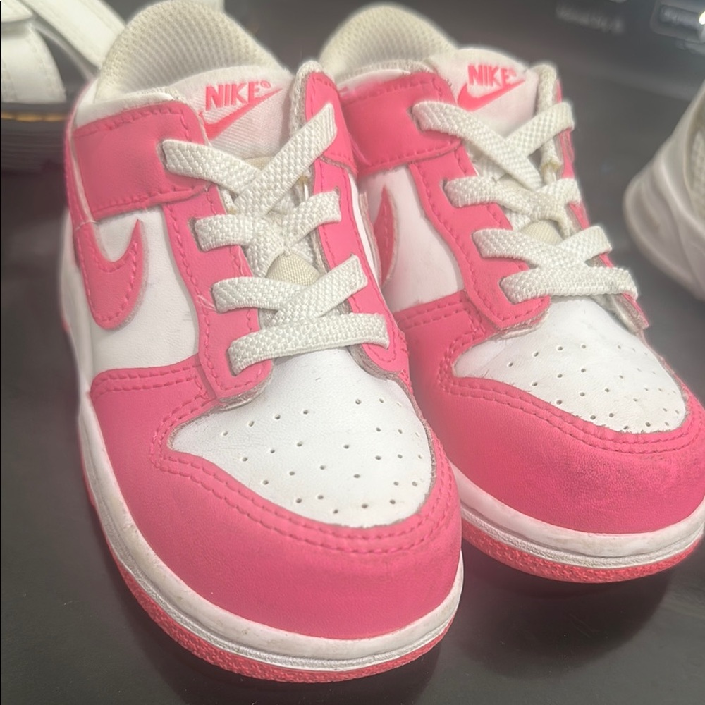 Nike Pink and White Retro Sneakers